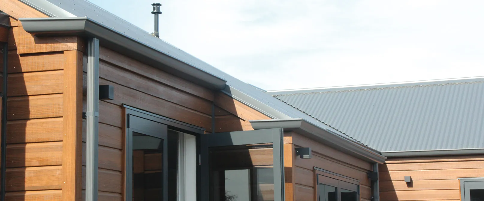 Hawke's Bay roofline with continuous spouting