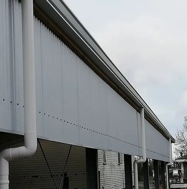 150mm O.G. profile continuous spouting installed on a Hawke's Bay home